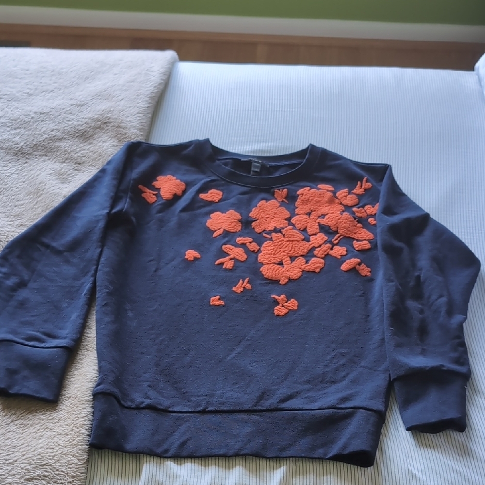 JCrew Sweater with Floral Design
